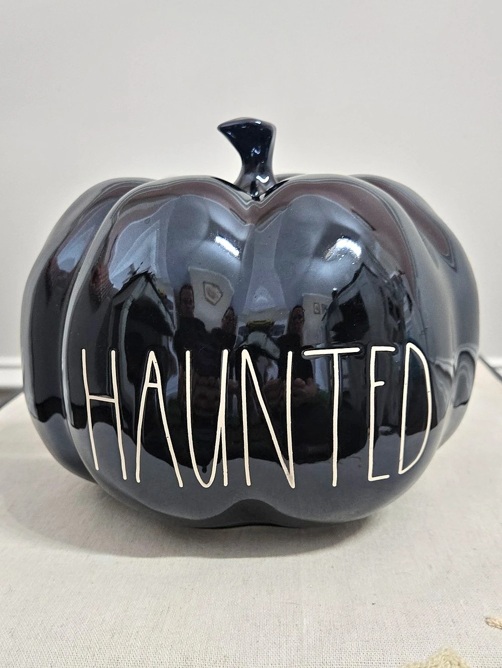 Rae Dunn Haunted pumpkin Black Decor